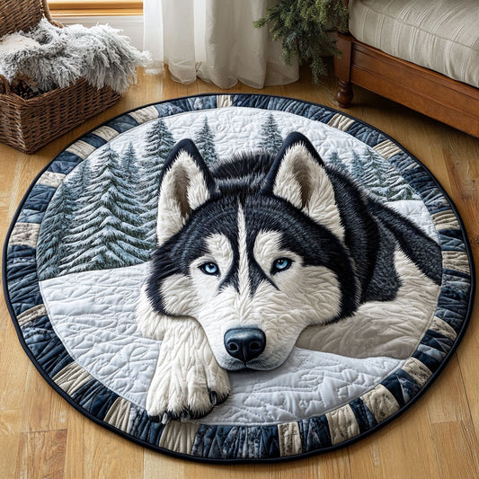 Winter Eyes CP2810004CL Quilted Round Mat