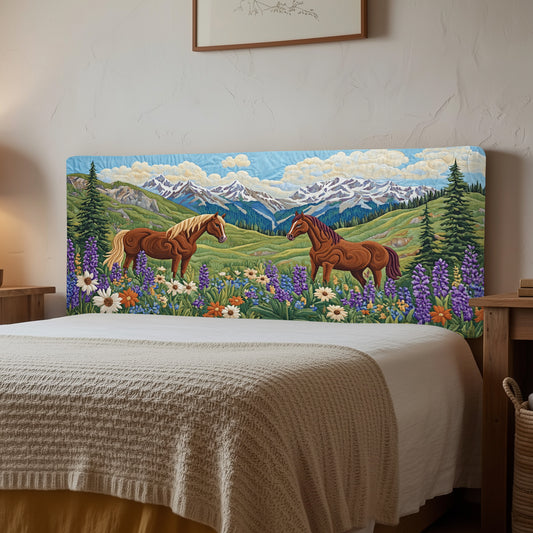 Lavender Horse XR1212019CL Quilted Headboard Slipcover