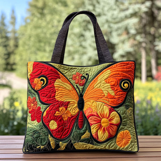 Sunset Butterfly CP2509020CL Quilted Tote Bag