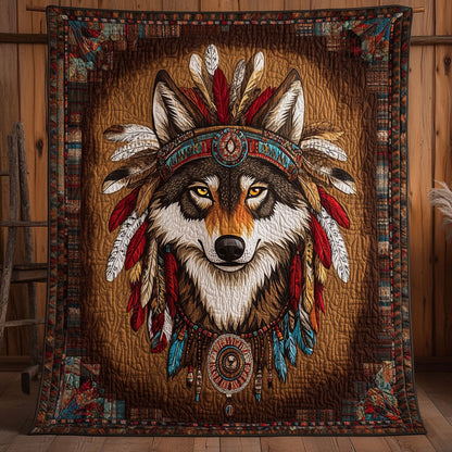 Wolf Native American CW2105326CL Quilt