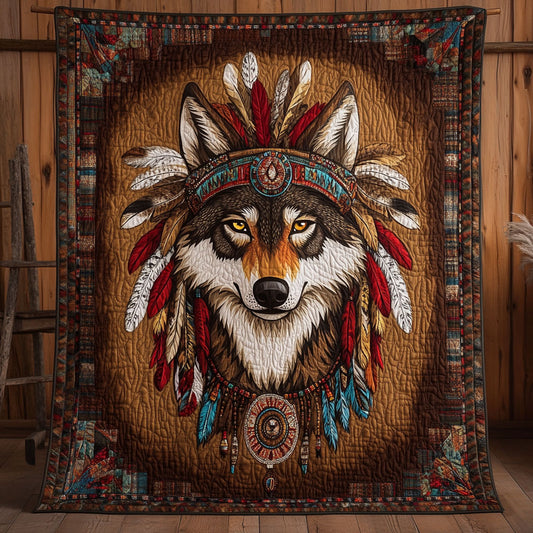 Wolf Native American CW2105326CL Quilt