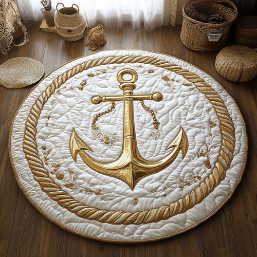 Pearlbound Crest WY1106035CL Quilted Round Mat