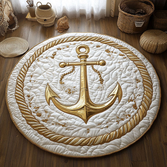 Pearlbound Crest WY1106035CL Quilted Round Mat