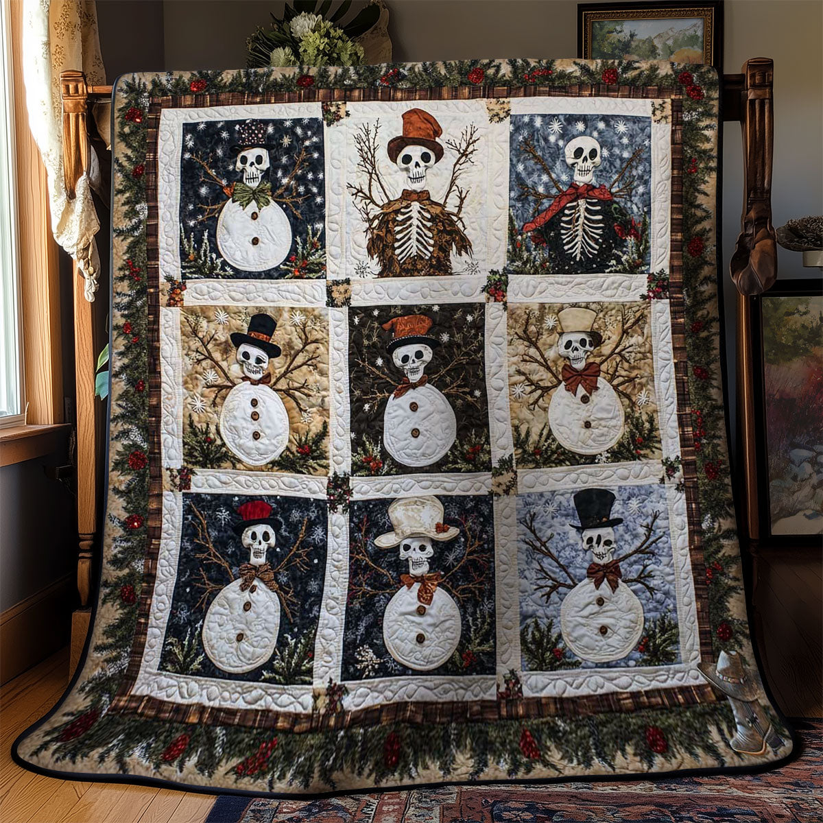 Bone Snowman WN2011095CL Quilt