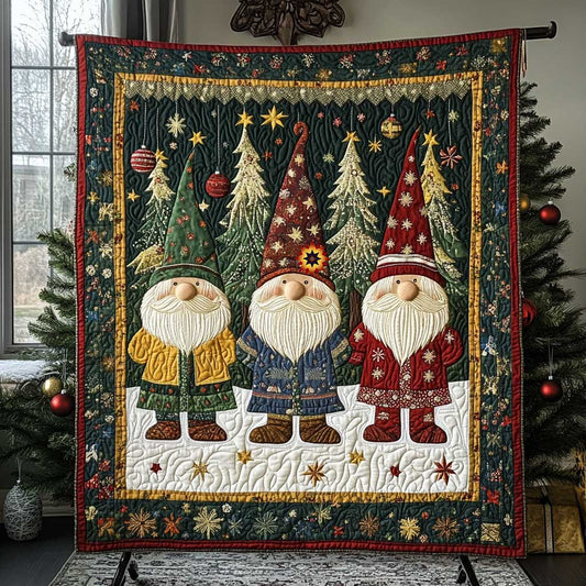 Triplet Gnome Christmas WP0512030CL Quilt