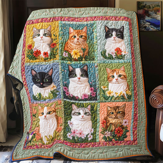 Cat Flower YR2412020CL Quilt