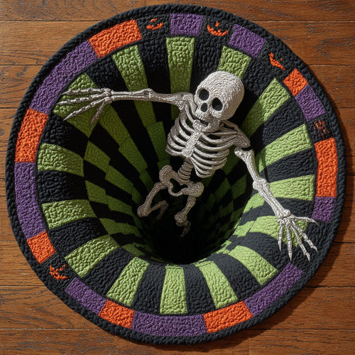 Skeleton Chasm WN2609058CL Quilted Round Mat