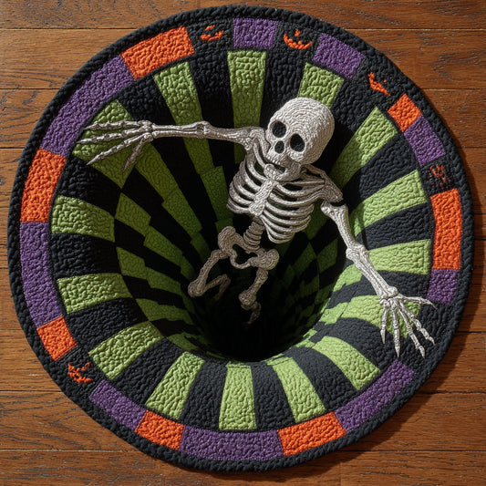 Skeleton Chasm WN2609058CL Quilted Round Mat