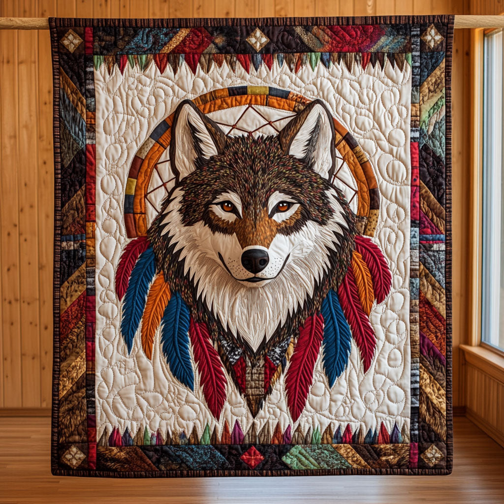 Tribal Wolf CP1209021CL Quilt