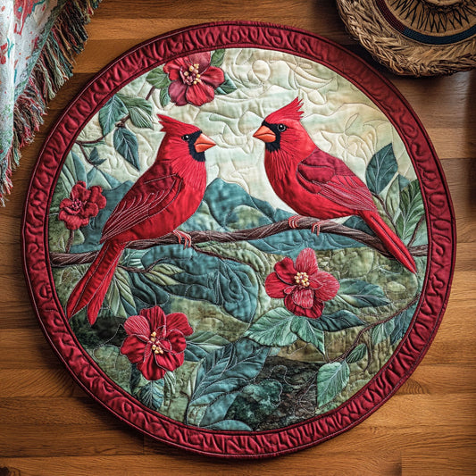 Couple Cardinal WY3004025CL Quilted Round Mat