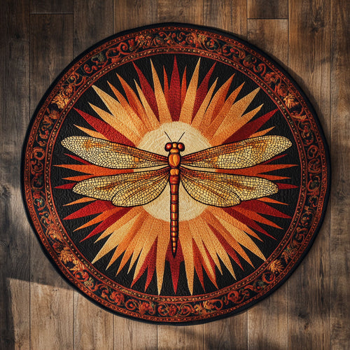 Amber Wing Dragonfly WN1408008CL Quilted Round Mat