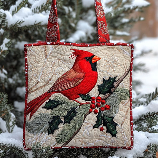 Frosty Cardinal WN2509023CL Quilted Tote Bag