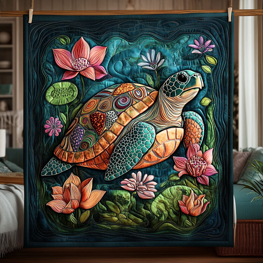 Turtle Blossoms KL2111011CL Quilt