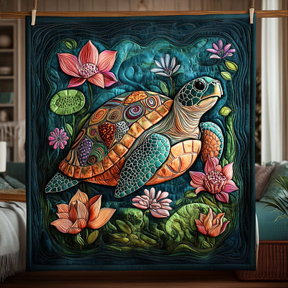 Turtle Blossoms KL2111011CL Quilt