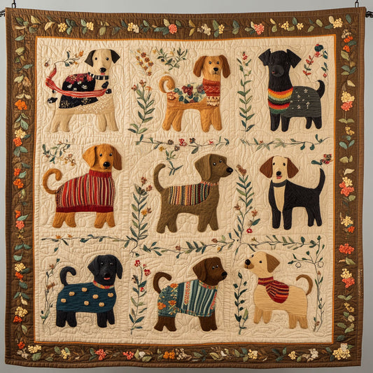 Puppy Patchwork WY1208016CL Quilt