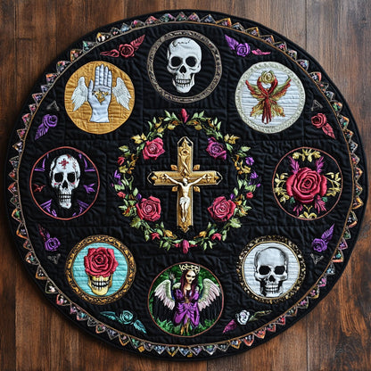 Sacred Veins WN2708062CL Quilted Round Mat