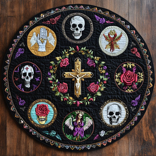 Sacred Veins WN2708062CL Quilted Round Mat