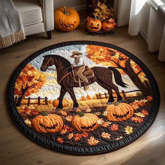 Fall Equine WY2008092CL Quilted Round Mat