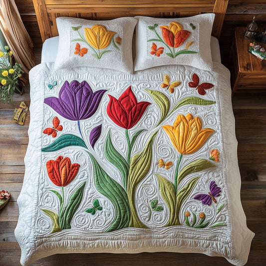 Tulip And Butterfly WY1402020CL Duvet Cover Set