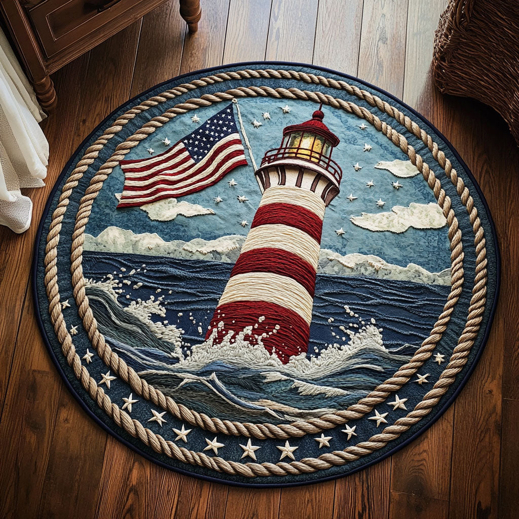 Lighthouse And Glory WN0906056CL Quilted Round Mat
