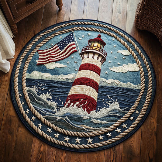 Lighthouse And Glory WN0906056CL Quilted Round Mat