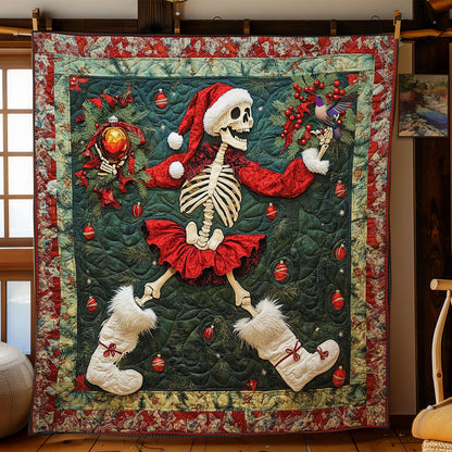 Dancing Christmas Skeleton WN1112004CL Quilt