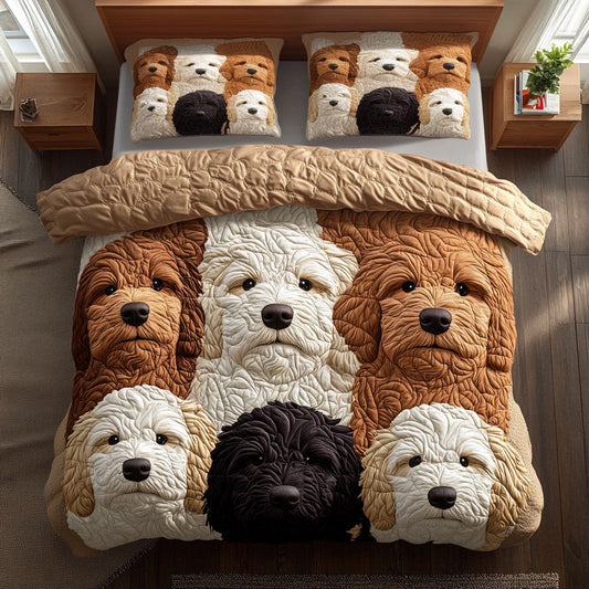 Snuggle Time Golden Doodle WN1511081CL Duvet Cover Set