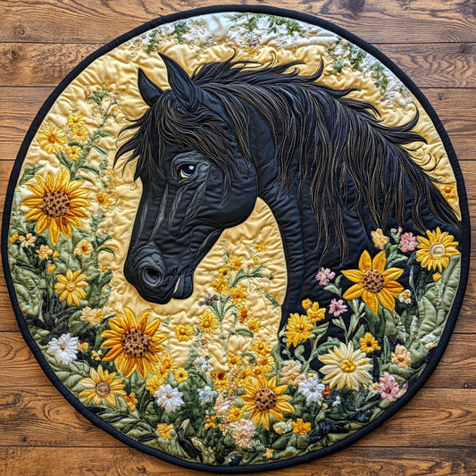 Dreamy Horse CW2804008CL Quilted Round Mat