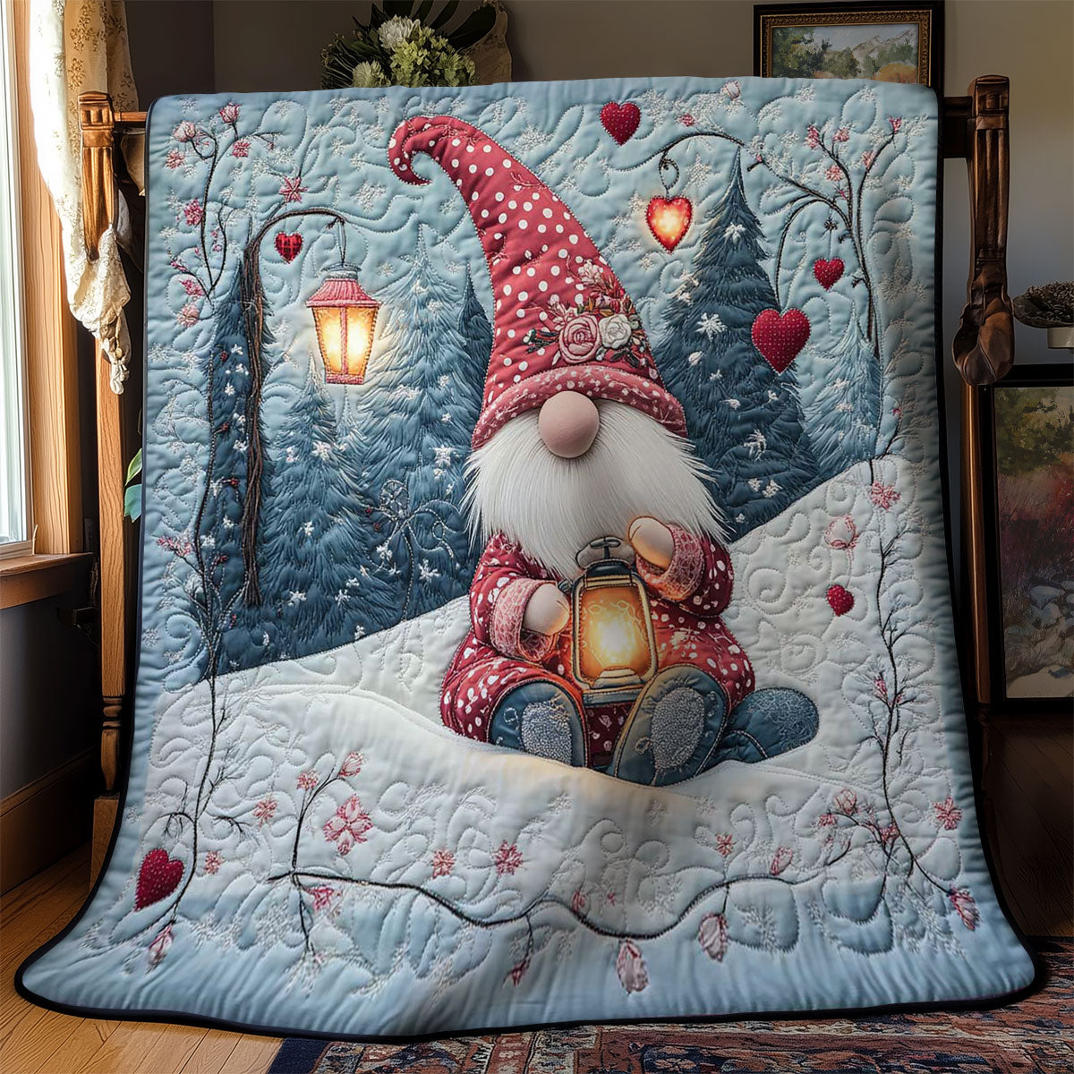 Romantic Forest Gnome WN2512009CL Quilt