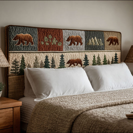 Evergreen Bears CP2612010CL Quilted Headboard Slipcover