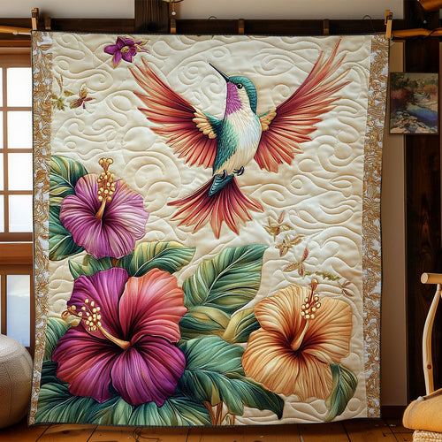 Hummingbird In Hubicus Garden WY0901035CL Quilt