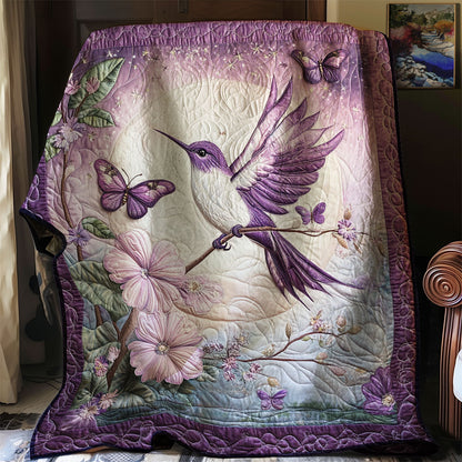 Purple Hummingbird WJ0801016CL Quilt