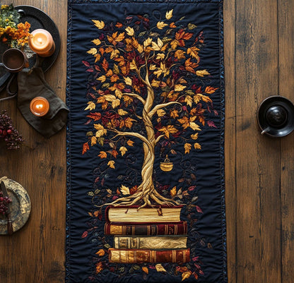 Book Tree WX2904007CL Quilted Table Runner
