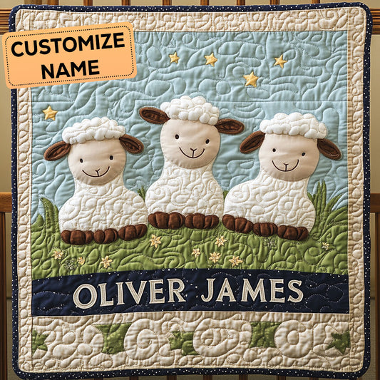 Moonlight Lamb  CP2507040CL Personalized Baby Quilt