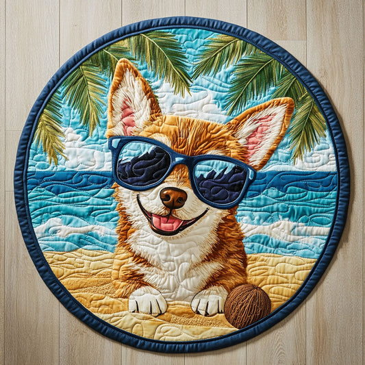 Happy Chihuahua WX2605029CL Quilted Round Mat