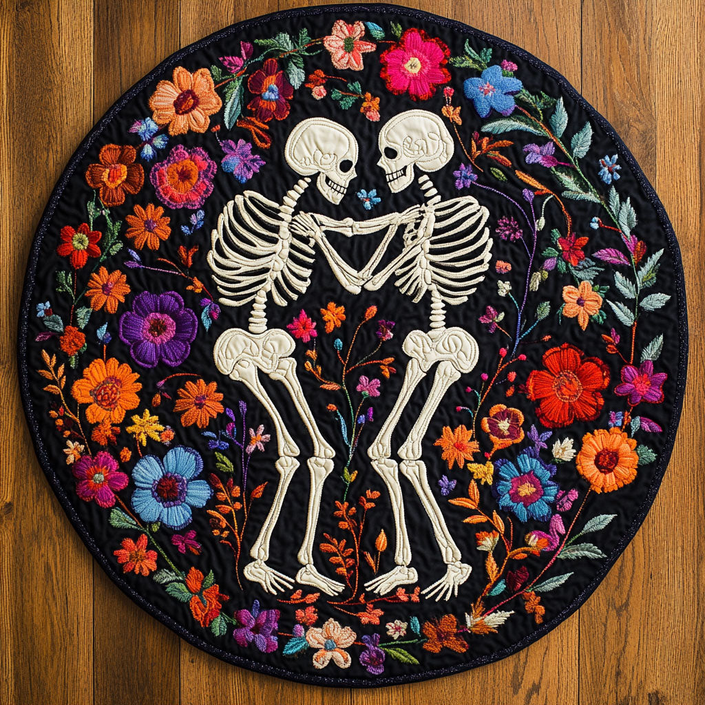 Skull Dance WX1205025CL Quilted Round Mat