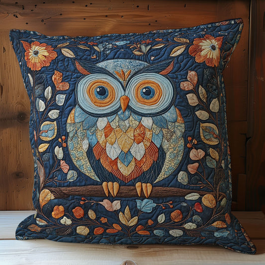 Colorful Owl In Night WY1102036CL Quilt Pillow Case