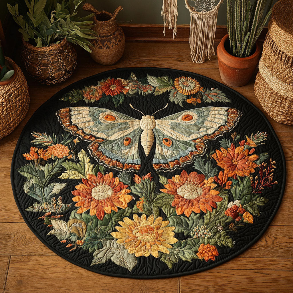 Nocturne In Petals WY0804051CL Quilted Round Mat