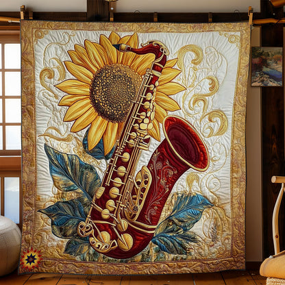 Sunflower Saxophone WY2612041CL Quilt