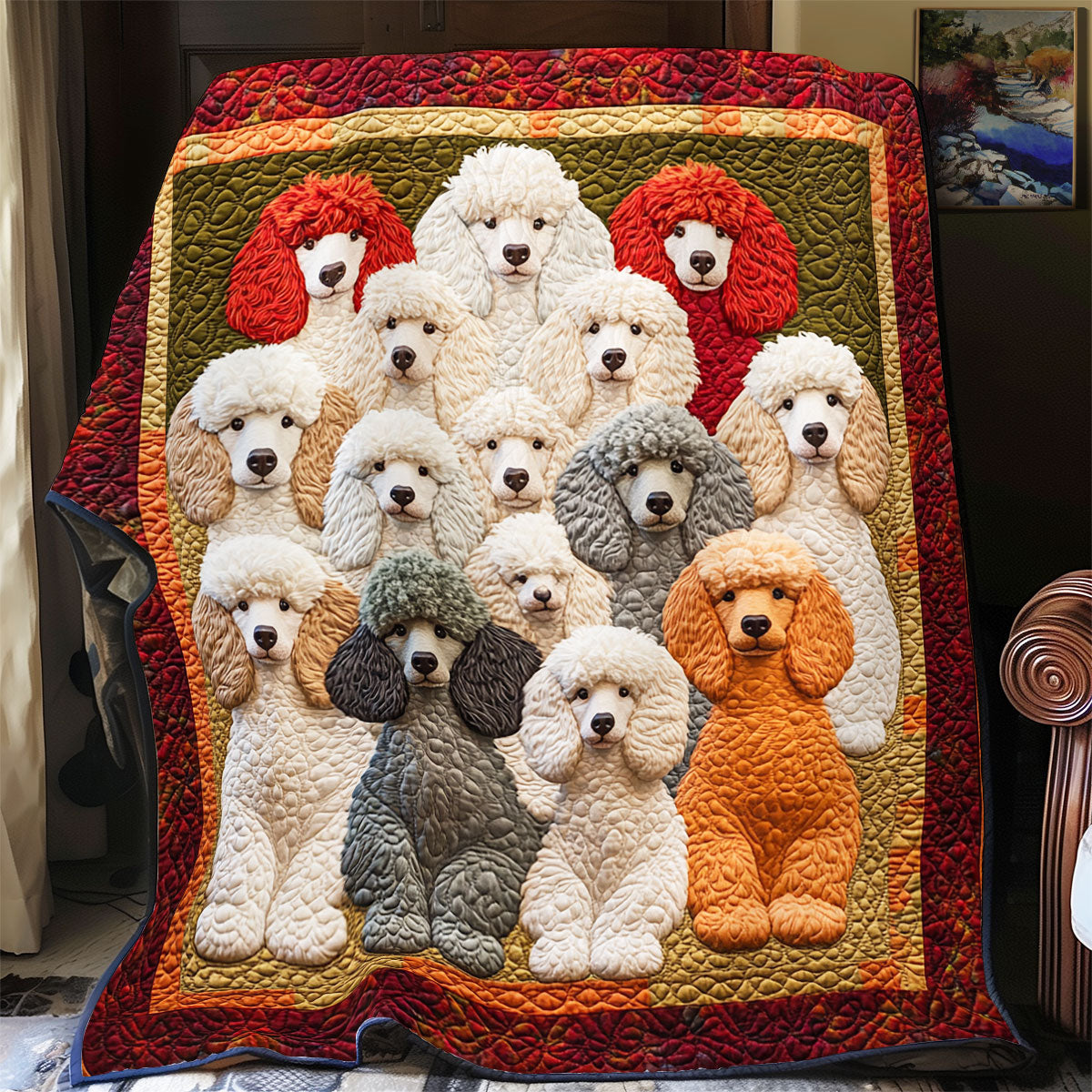 Poodle Perfection YR1501043CL Quilt