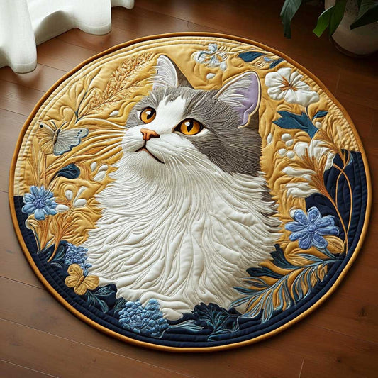 Thoughtful Eyes CQ2504001CL Quilted Round Mat