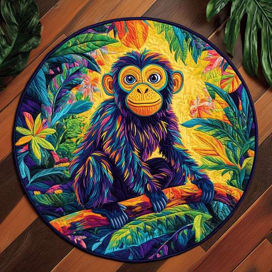 Summer Monkey CM1705012CL Quilted Round Mat