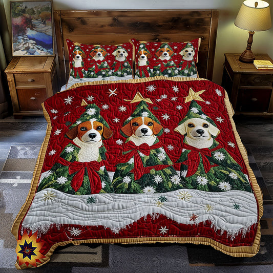 Christmas Tree Dog WY2911088CL Duvet Cover Set