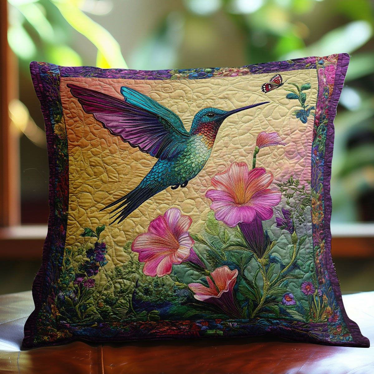 Hummingbird Symphony WN0802117CL Quilt Pillow Case