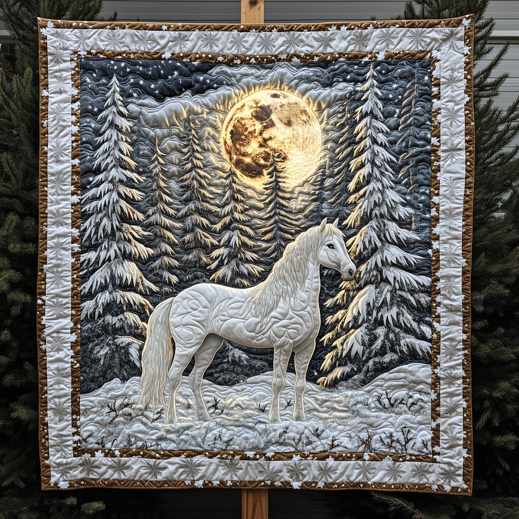 Horse Snowy Forest LT0910063CL Quilt
