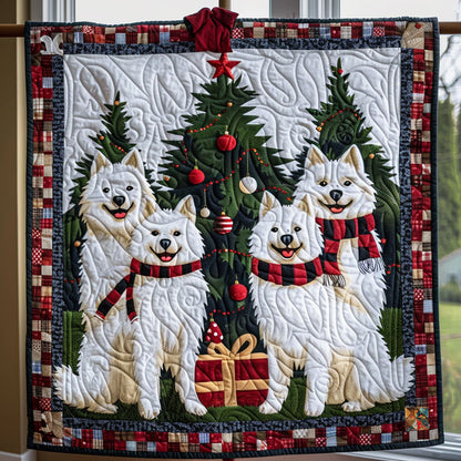 Christmas Samoyed WJ2310010CL Quilt