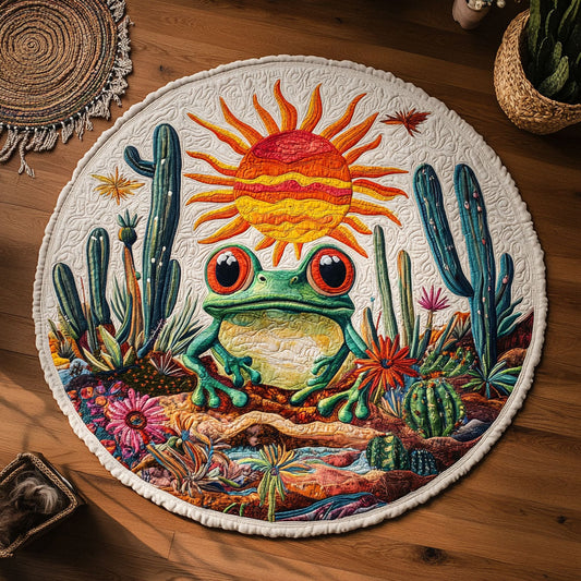 Desert Frog WY2105044CL Quilted Round Mat