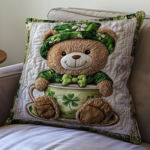 Patrick Day Teddy Bear WX0601132CL Quilt Pillow Case