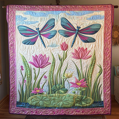 Couple Dragonfly Lotus WY3107052CL Quilt