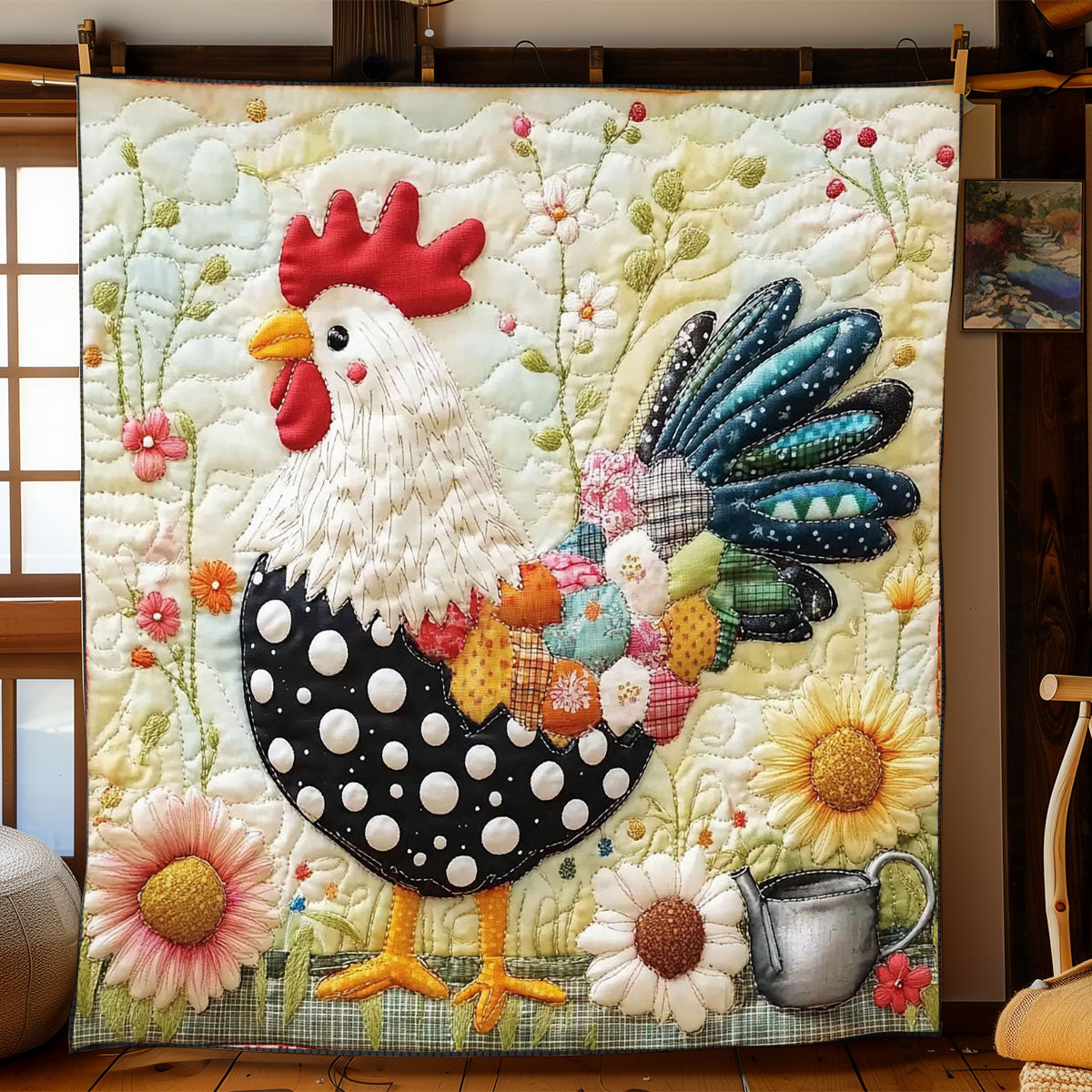 Chicken Charm WJ3112009CL Quilt